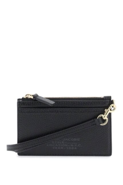 MARC JACOBS The Leather Top Zip Wristlet
