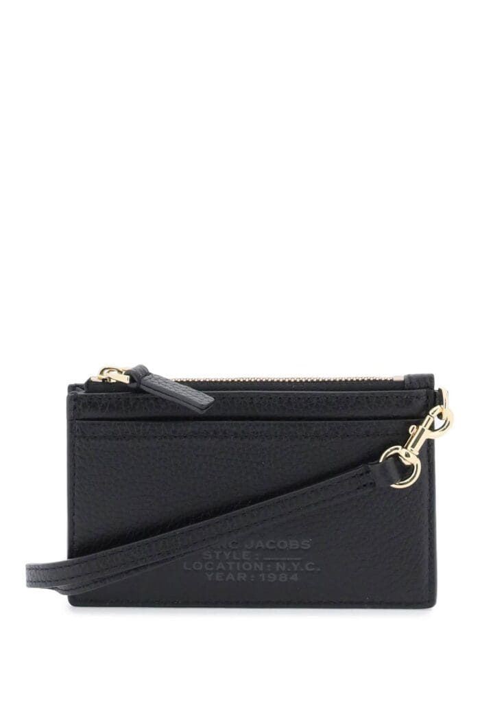 MARC JACOBS The Leather Top Zip Wristlet