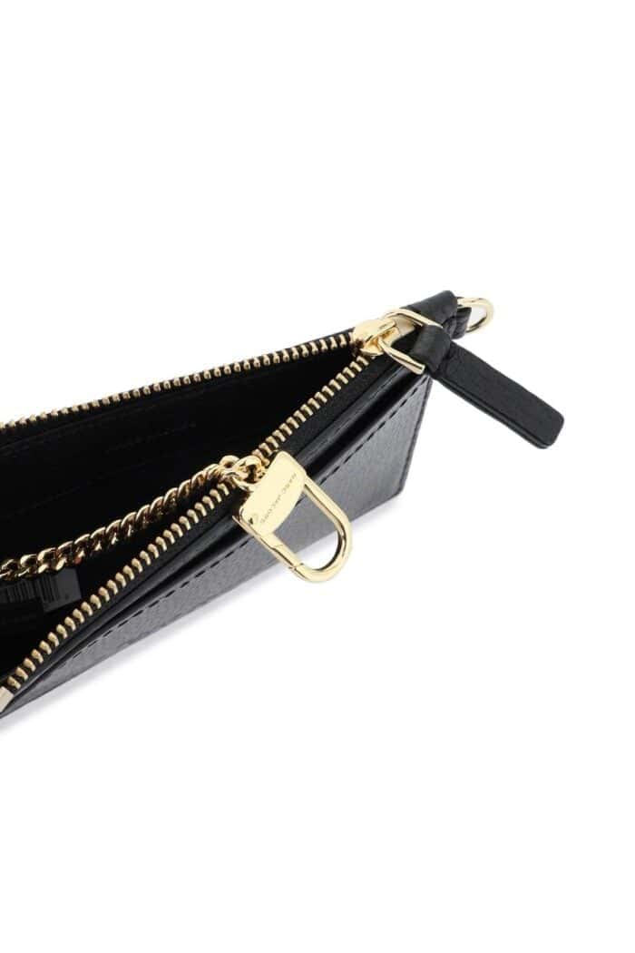 MARC JACOBS The Leather Top Zip Wristlet