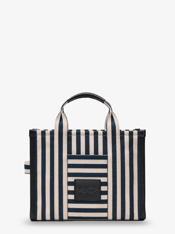 Marc Jacobs The Tote Bag Canvas Handbag With Embroidered Logo On The Front