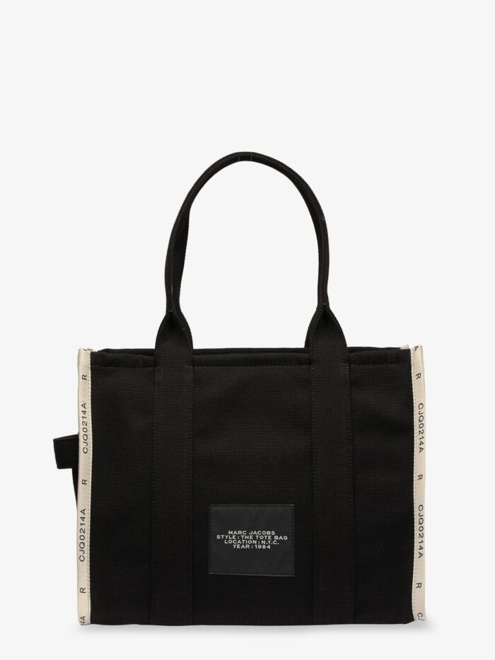 Marc Jacobs Traveler Tote Canvas Shopping Bag With Logo On The Front