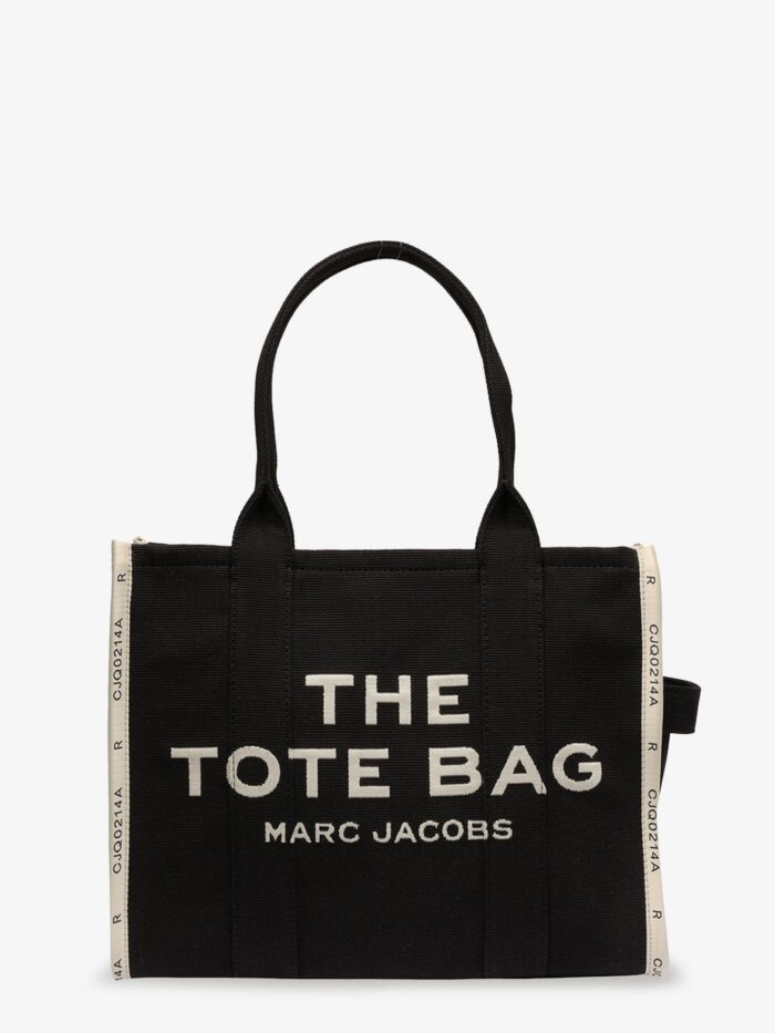 Marc Jacobs Traveler Tote Canvas Shopping Bag With Logo On The Front