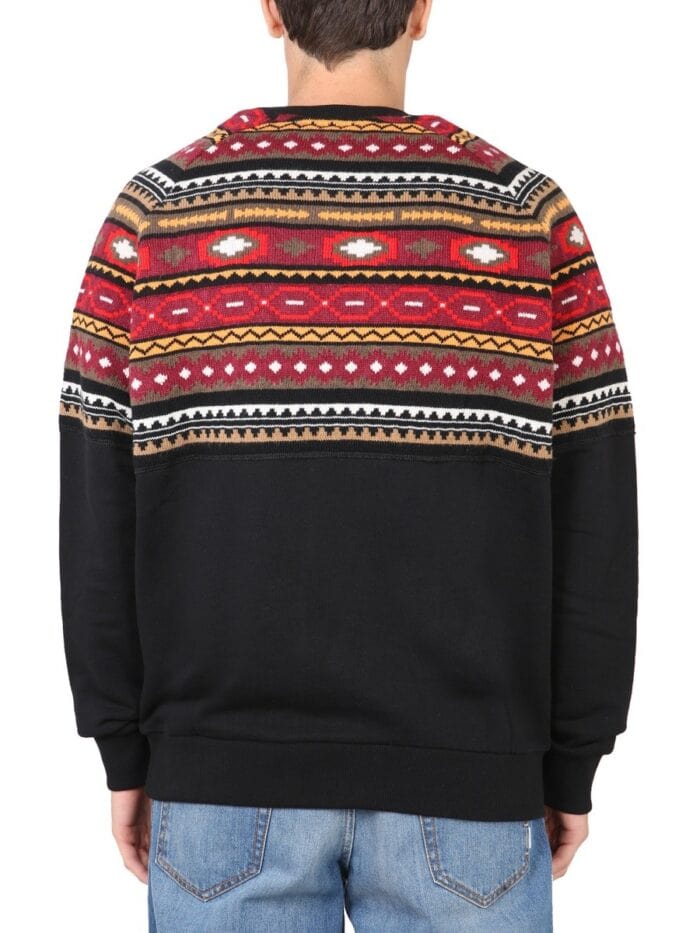MARCELO BURLON COUNTY OF MILAN FELPA IN LANA E COTONE