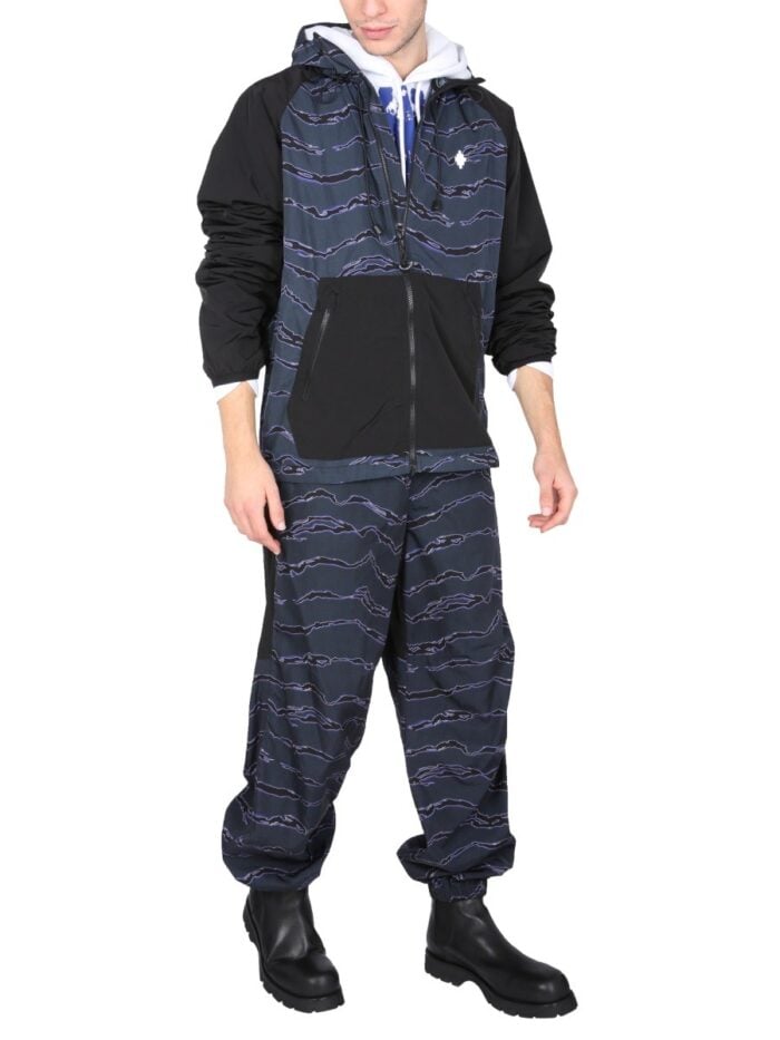 MARCELO BURLON COUNTY OF MILAN WINDBREAKER WITH "CROSS" PRINT