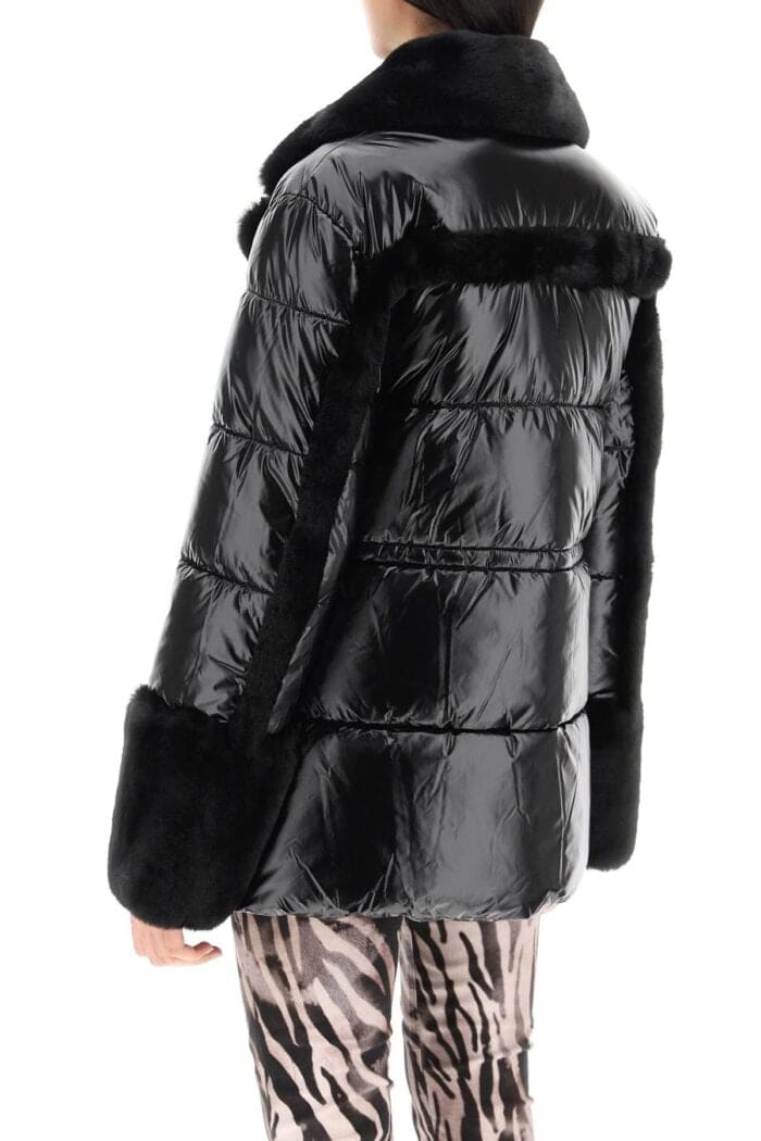 MARCIANO BY GUESS Puffer Jacket With Faux Fur Details