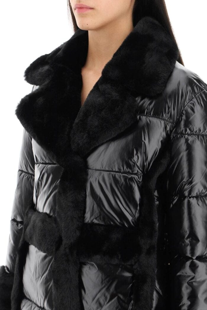 MARCIANO BY GUESS Puffer Jacket With Faux Fur Details