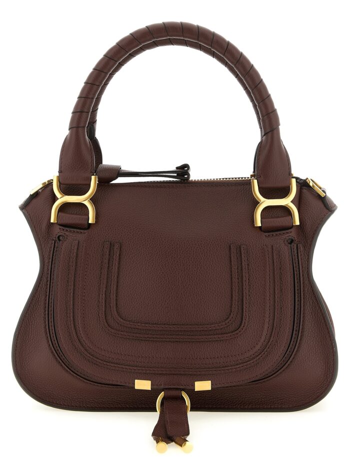 chloÉ 'marcie' bag with saddle stitching CHLOÉ 'Marcie' Bag With Saddle Stitching