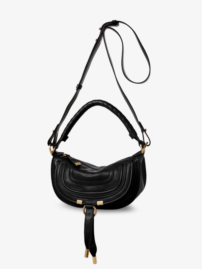 CHLOE' Marcie Mini Leather Crossbody Bag With Stitching Detail