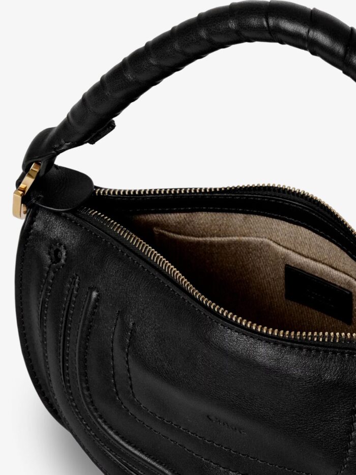 CHLOE' Marcie Mini Leather Crossbody Bag With Stitching Detail