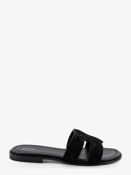 Celine Marina Suede Sandals With Triomphe Logo