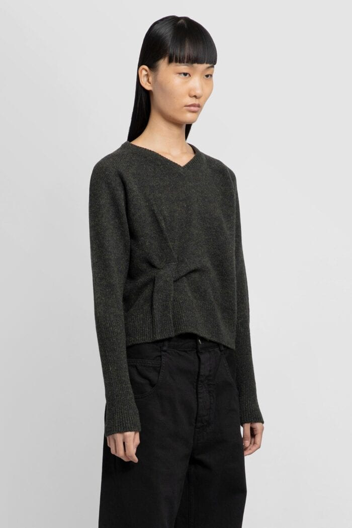 MARINA YEE M.y. Cropped V-neck Origami Knit