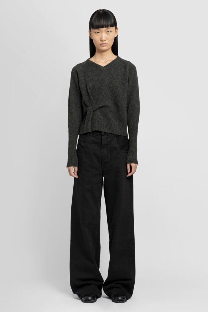 MARINA YEE M.y. Cropped V-neck Origami Knit