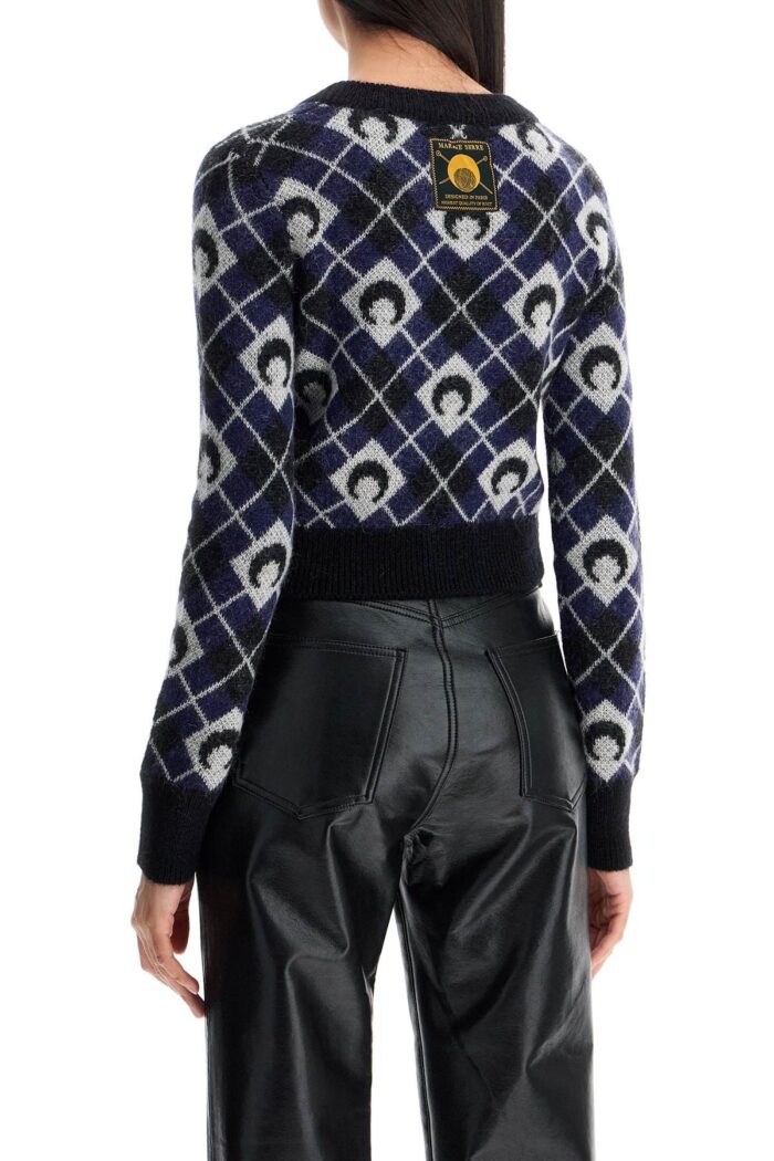 MARINE SERRE Cropped Moon Argyle Pattern