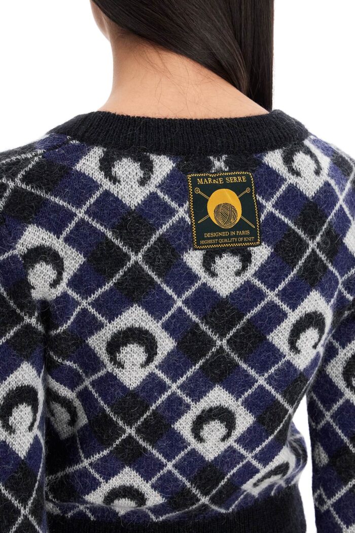 MARINE SERRE Cropped Moon Argyle Pattern