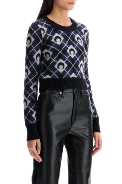 MARINE SERRE Cropped Moon Argyle Pattern