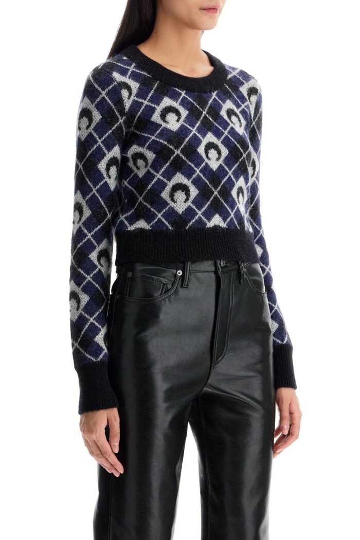 MARINE SERRE Cropped Moon Argyle Pattern