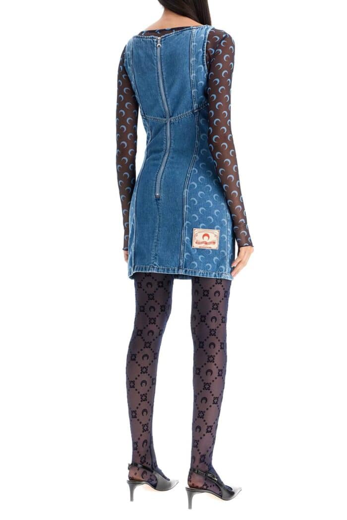 MARINE SERRE "denim Moon Mini Dress For