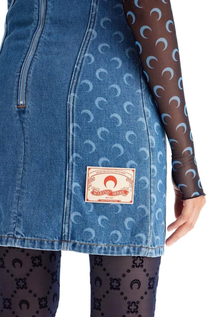 MARINE SERRE "denim Moon Mini Dress For