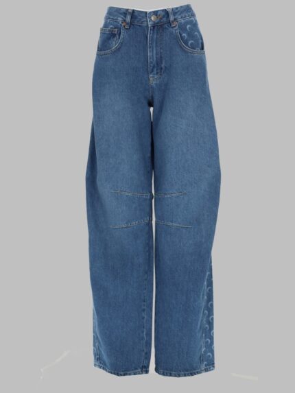 MARINE SERRE JEANS IN DENIM DI COTONE ORGANICO