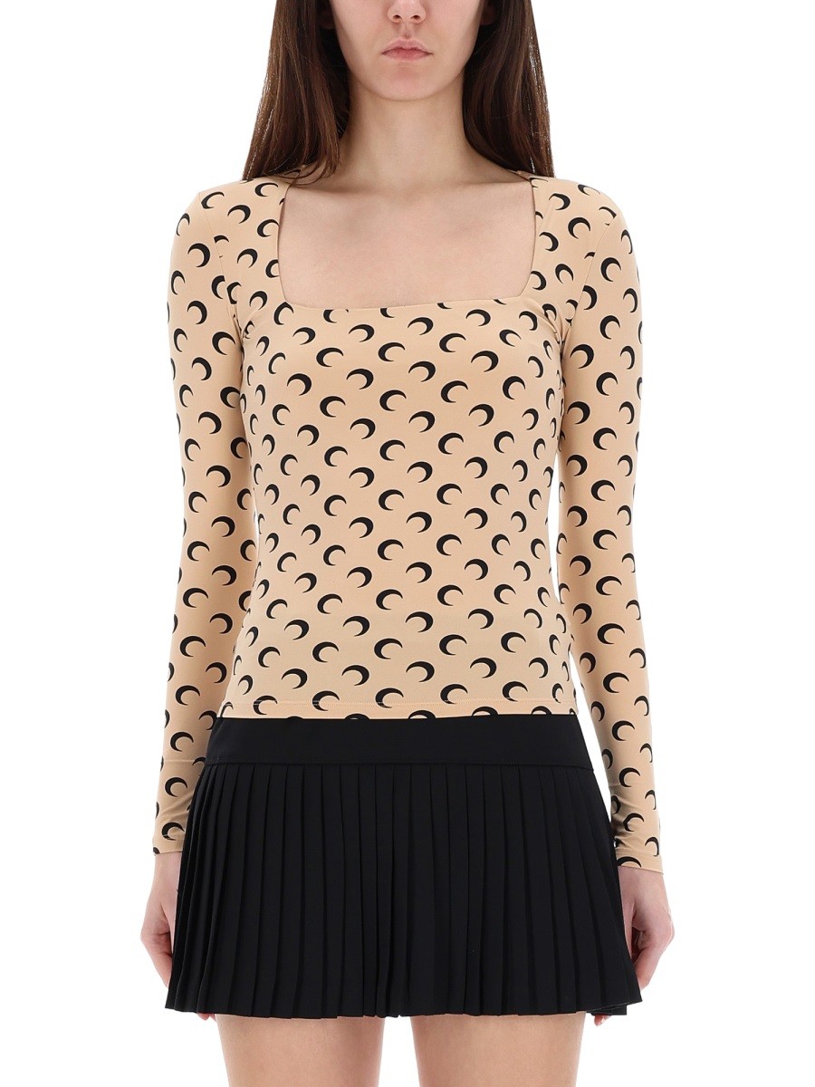 MARINE SERRE LONG-SLEEVED TOP
