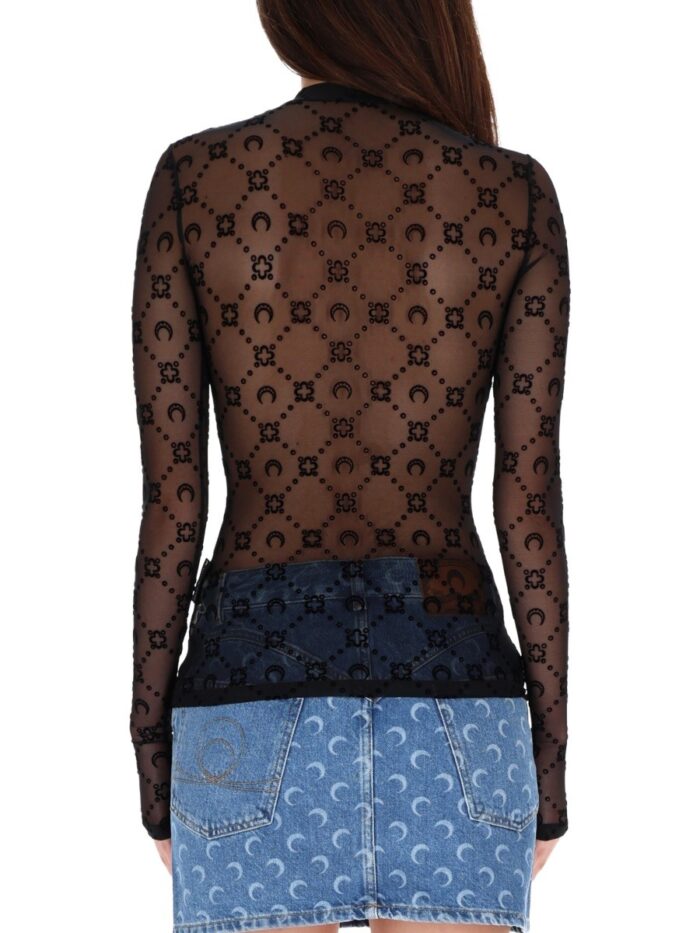 MARINE SERRE MESH TOP WITH LOGO