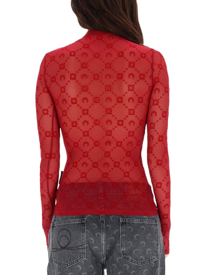 MARINE SERRE MESH TOP WITH LOGO