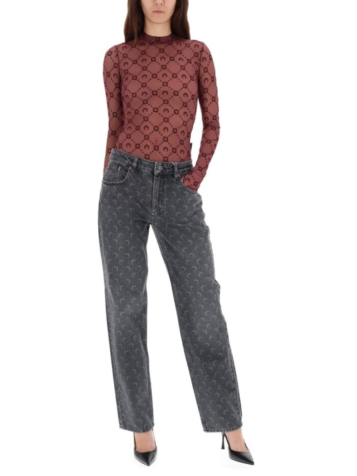 MARINE SERRE MESH TOP WITH LOGO