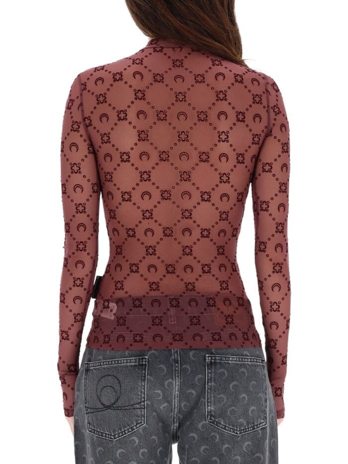 MARINE SERRE MESH TOP WITH LOGO