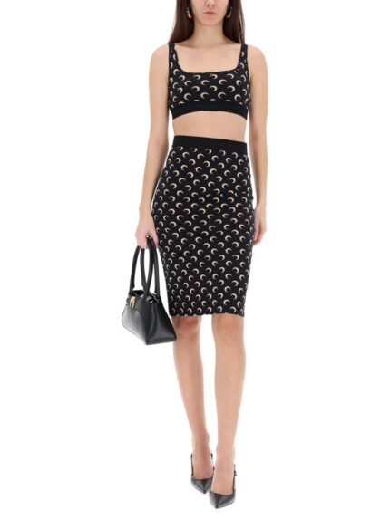 MARINE SERRE MIDI SKIRT "MOON"