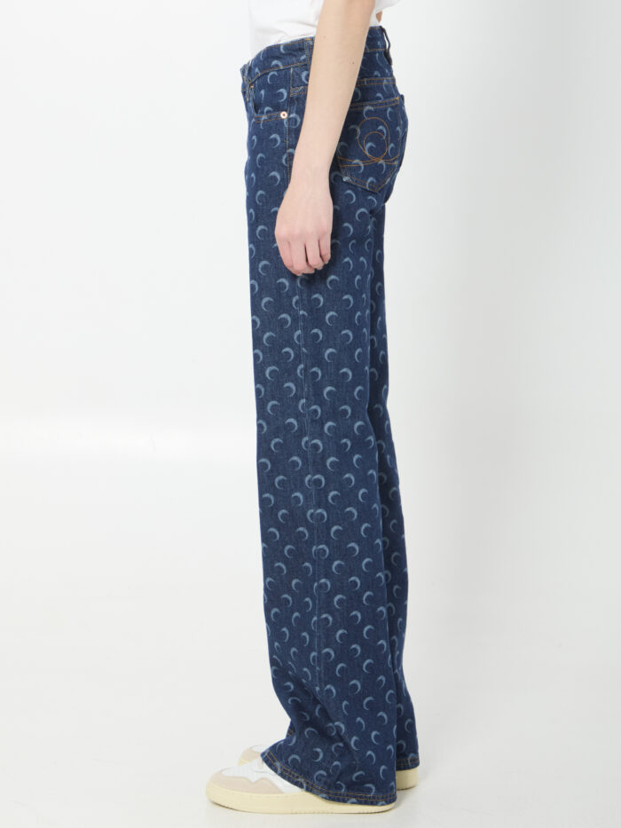 Marine Serre Midnight Bootcut jeans