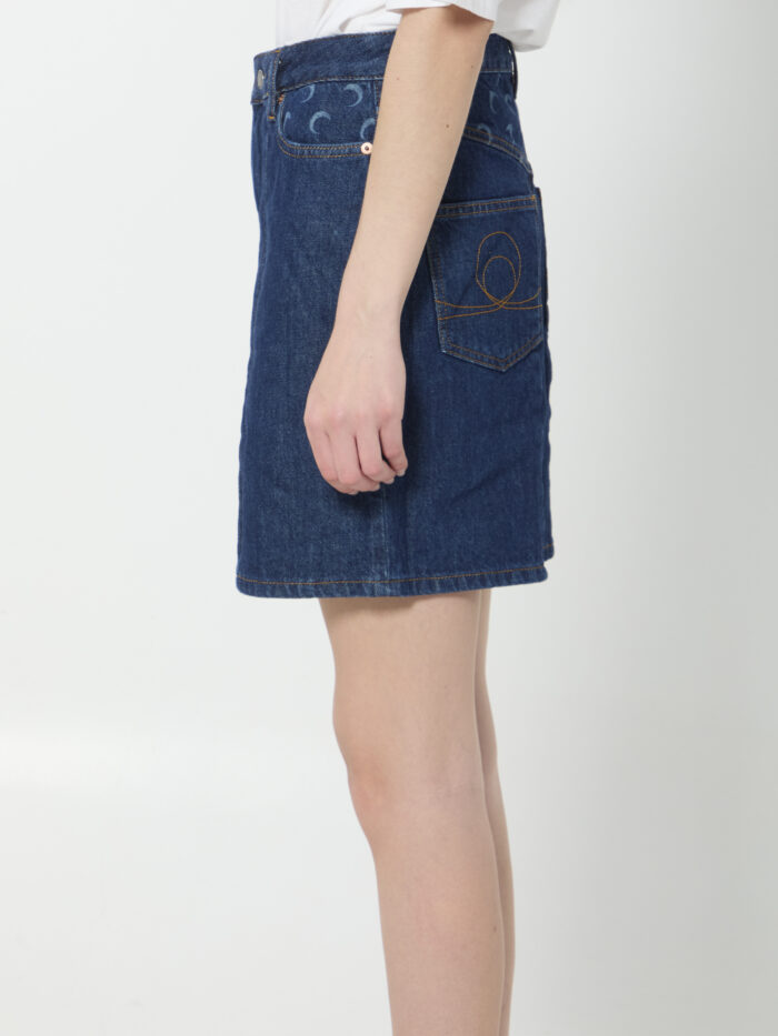 Marine Serre Midnight denim shorts
