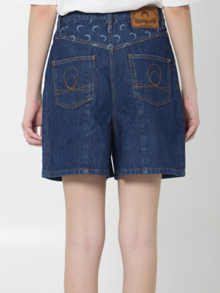 Marine Serre Midnight denim shorts