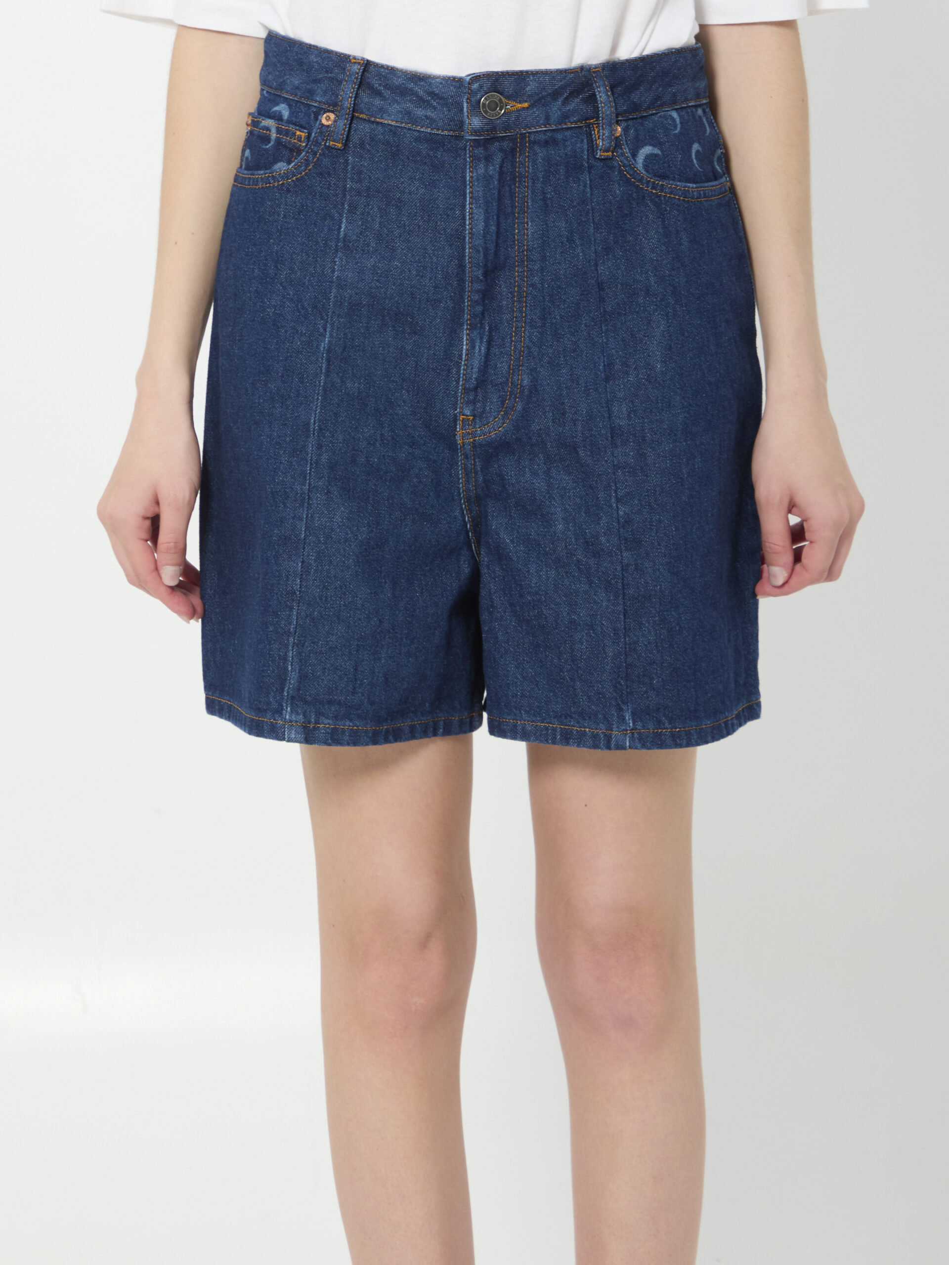 Marine Serre Midnight denim shorts