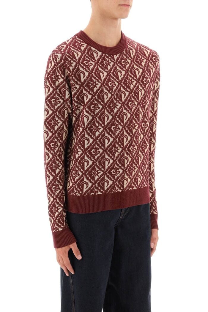 Marine Serre Moon Diamant Jacquard Knit Sweater