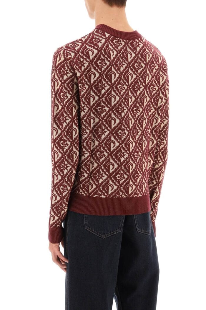 Marine Serre Moon Diamant Jacquard Knit Sweater