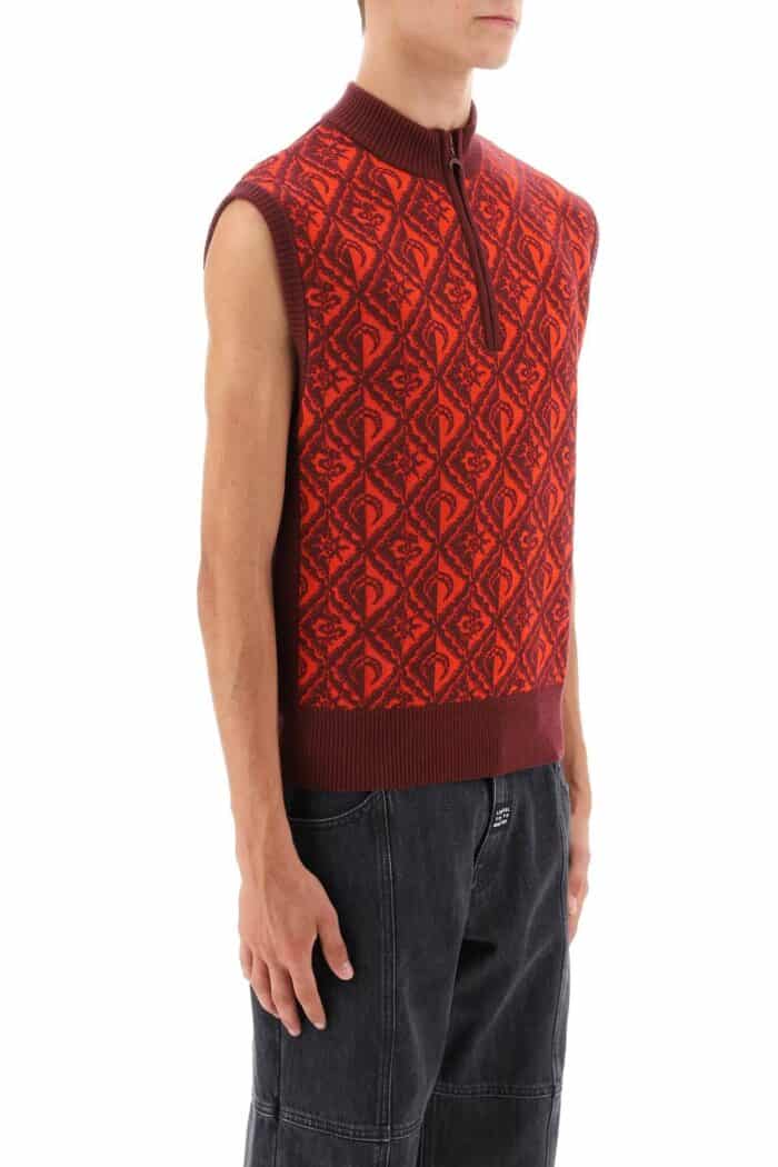 Marine Serre Moon Diamant Jacquard Knit Vest