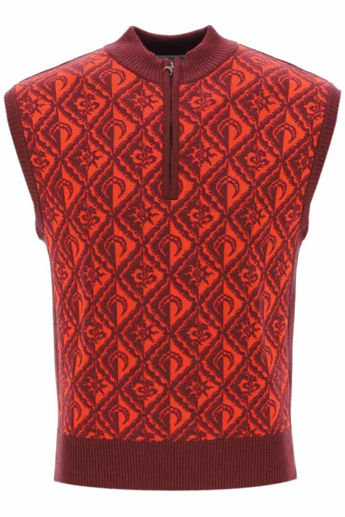 Marine Serre Moon Diamant Jacquard Knit Vest