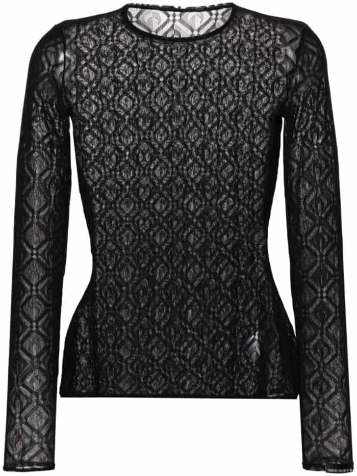 MARINE SERRE Moon Diamant-jacquard Top