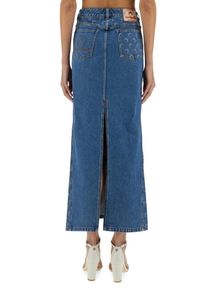 MARINE SERRE "MOON LASER" LONG SKIRT