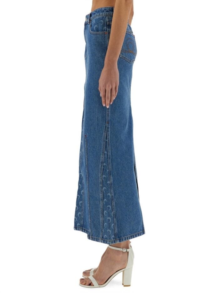 MARINE SERRE "MOON LASER" LONG SKIRT