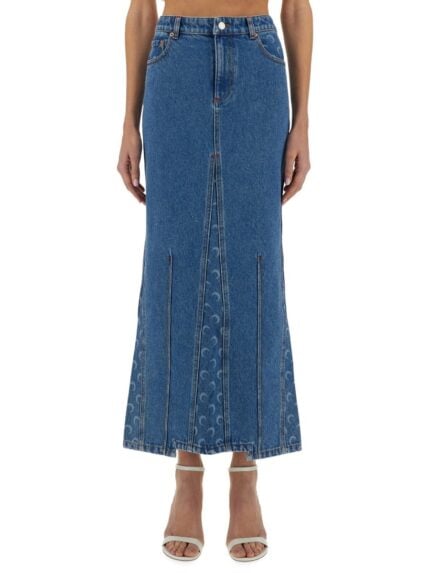 MARINE SERRE "MOON LASER" LONG SKIRT