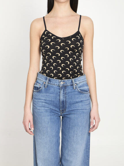 Marine Serre Moon printed jersey top