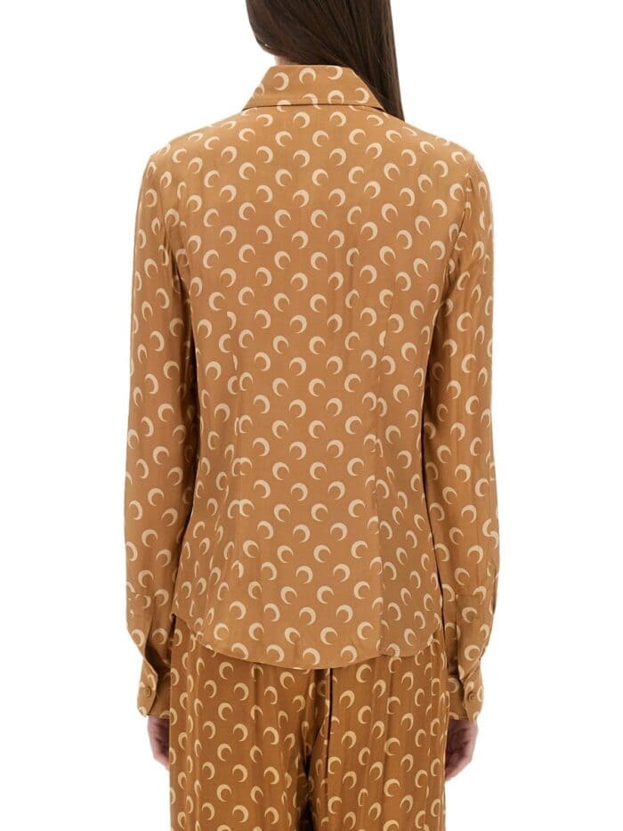 MARINE SERRE "MOON" SATIN SHIRT