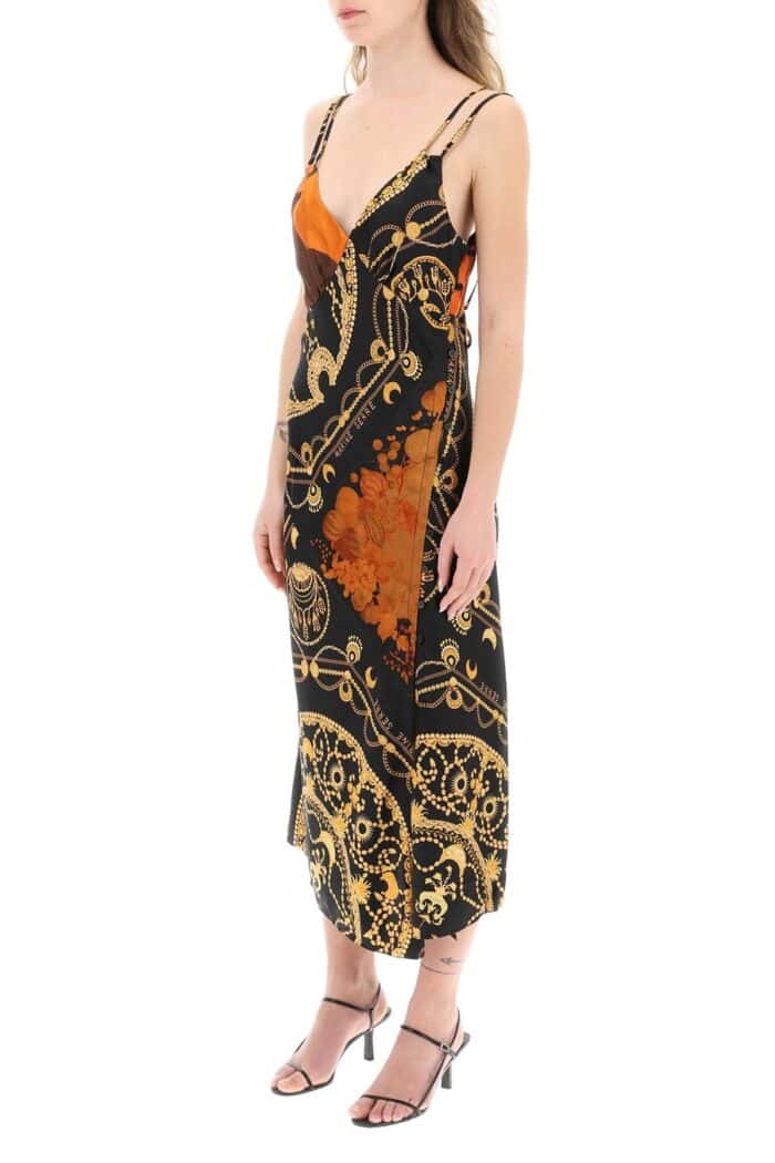 Marine Serre Printed Silk Midi Dress