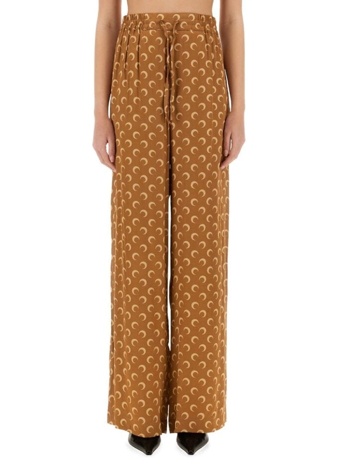 MARINE SERRE SATIN PANTS "MOON"