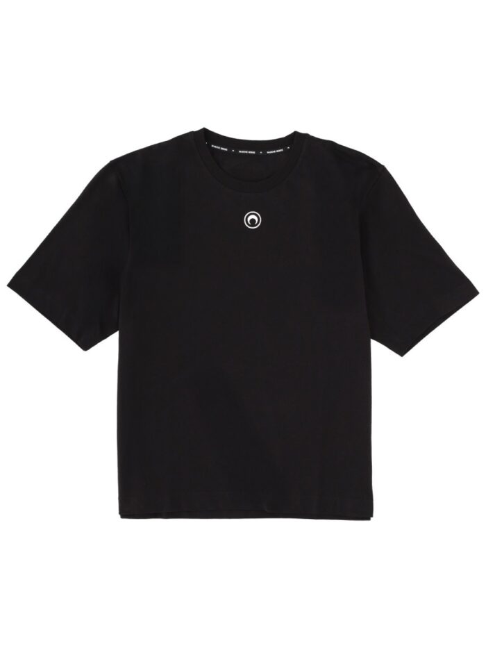marine serre t shirt with logo MARINE SERRE T-SHIRT WITH LOGO