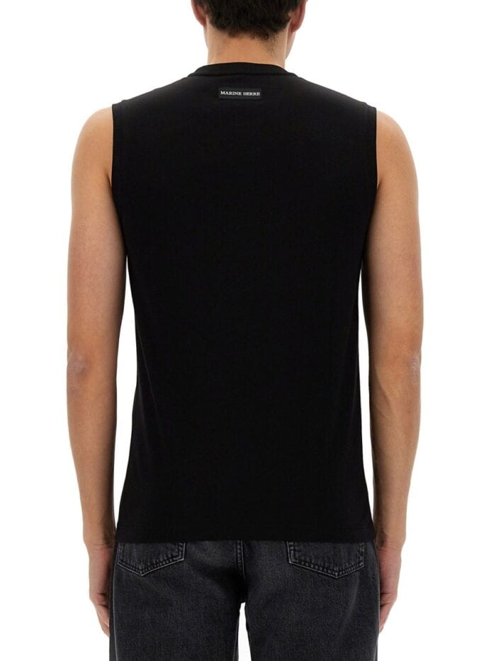 MARINE SERRE TANK TOP WITH EMBROIDERED MOON LOGO