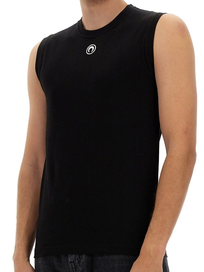 MARINE SERRE TANK TOP WITH EMBROIDERED MOON LOGO