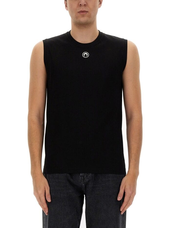 MARINE SERRE TANK TOP WITH EMBROIDERED MOON LOGO
