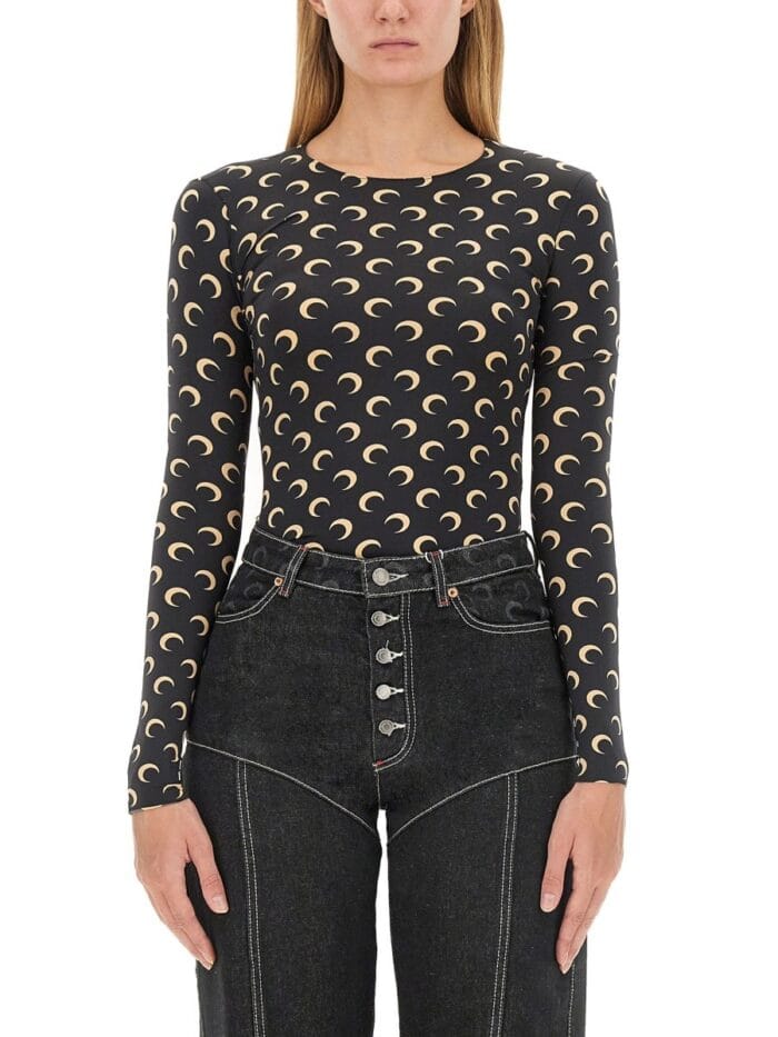 MARINE SERRE TOP CON STAMPA MOON